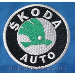 Skoda logo Machine Embroidery Designs size 82*82mm