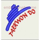 Taekwondo Machine Embroidery Designs size 69*78mm