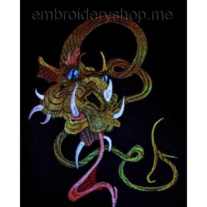 Dragon Machine Embroidery Designs size 157*206mm