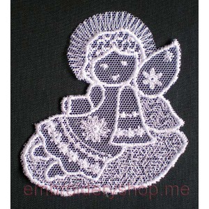 Lace Angel for Grid, Organza Machine Embroidery Designs Size 86*99mm