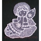 Lace Angel for Grid, Organza Machine Embroidery Designs Size 86*99mm