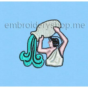 Aquarious Machine Embroidery Designs size 55*57mm