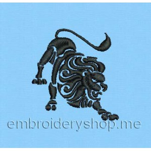 Leo Machine Embroidery Designs size 57*62mm