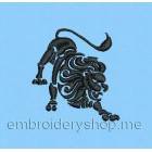 Leo Machine Embroidery Designs size 57*62mm
