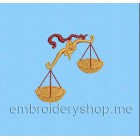 Libra Machine Embroidery Designs size 49*51mm