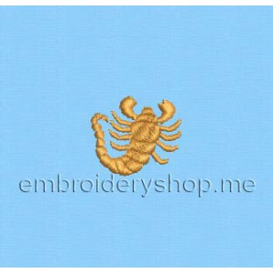 Scorpio Machine Embroidery Designs size 33*30mm