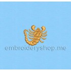 Scorpio Machine Embroidery Designs size 33*30mm