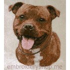 Dog Staffordshire bull terrier Machine Embroidery Designs size 224*270mm