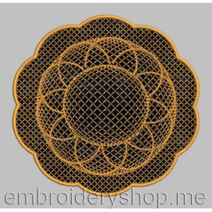 3D Placemat Machine Embroidery Designs size 130*130mm