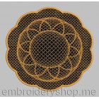3D Placemat Machine Embroidery Designs size 130*130mm