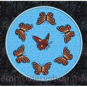 Placemat "Butterflies" Machine Embroidery Designs size 130*130mm