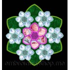 Placemat Doily "Flowers" Machine Embroidery Designs Size 145*160mm