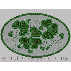 Floral Placemat Machine Embroidery Designs size 206*136mm