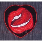 Applique lips Machine Embroidery Designs size 149*155mm