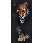 Tiger large Machine Embroidery Designs size 258*520mm