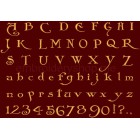 Arlekino M english font Machine Embroidery 15 mm