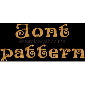 Machine Embroidery Designs English font 70 mm (f0011)