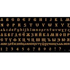 Cyrillic font Machine Embroidery 20 mm (f_cyrillicold)