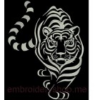 Tiger  Machine Embroidery Designs size 199*256mm