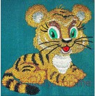 Tiger cub Machine Embroidery Designs size 137*141mm