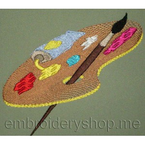 Palette Machine Embroidery Designs size 130*119mm