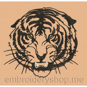 Tiger Machine Embroidery Designs size 137*135mm