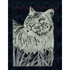 White Tiger Machine Embroidery Designs size 136*196mm