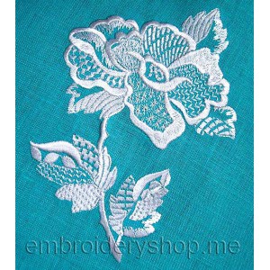 Flowers Rose Machine Embroidery Designs size 137*136mm