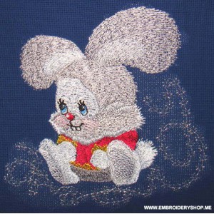 Little hare Machine Embroidery Designs size 78*174mm