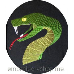Snake Machine Embroidery Designs size 148*123mm