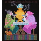Tea Party Machine Embroidery Designs size 259*313mm