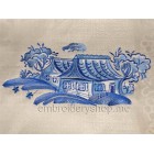 Gzhel Lodges Machine Embroidery Designs size 190*99mm