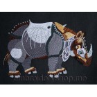 Rhinoceros large Machine Embroidery Designs size 257*179mm