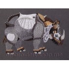 Rhinoceros medium Machine Embroidery Designs size 257*179mm