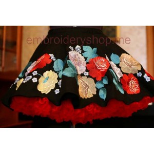 Flowers Zhostovo Machine Embroidery Designs split into parts  in 140x182mm hoop.
