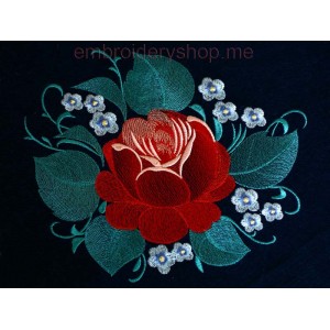 Flowers Zhostovo Machine Embroidery Designs size 267*226mm