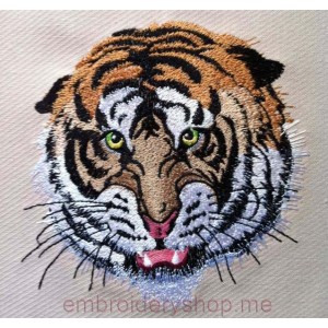 Tiger Machine Embroidery Designs size 185*177mm