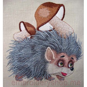 Hedgehog Machine Embroidery Designs size 171*176mm