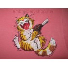  Artist Smile Cat Machine Embroidery Designs size 143*129mm