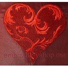 Heart Machine Embroidery Designs size 132*127mm