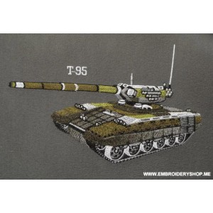 Tank Machine Embroidery Designs size 239*148mm