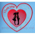 I love you Machine Embroidery Designs size 134*126mm