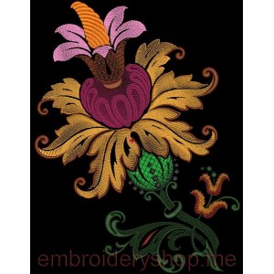 Flower Machine Embroidery Designs size 217*287mm