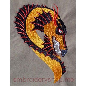 Dragon Machine Embroidery Designs size 133*189mm
