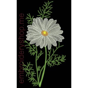 Flowers Chamomile Machine Embroidery Designs size 98*199mm