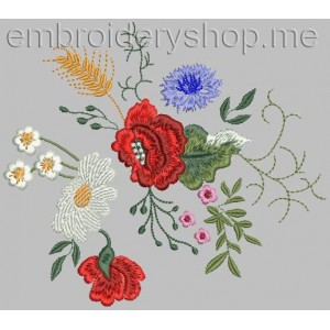  Flowers  Wildflowers Machine Embroidery Designs size 155*140mm