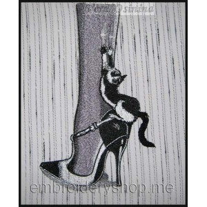 Cat Just a tiny prank Machine Embroidery Designs size 104*166mm