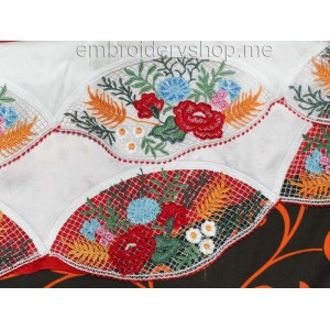 Lace Wildflowers Ukrainian Machine Embroidery Designs Size 251*120mm