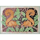 Cutwork Squirrels Machine Embroidery Designs size 268*179mm