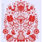 Towel pattern Machine Embroidery Designs size 300*347mm